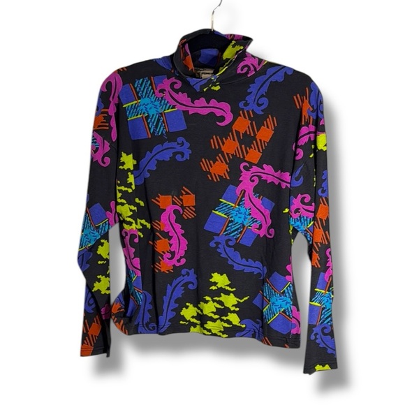 Vintage Obermeyer Neon 80s Turtleneck Size Large - Picture 1 of 4